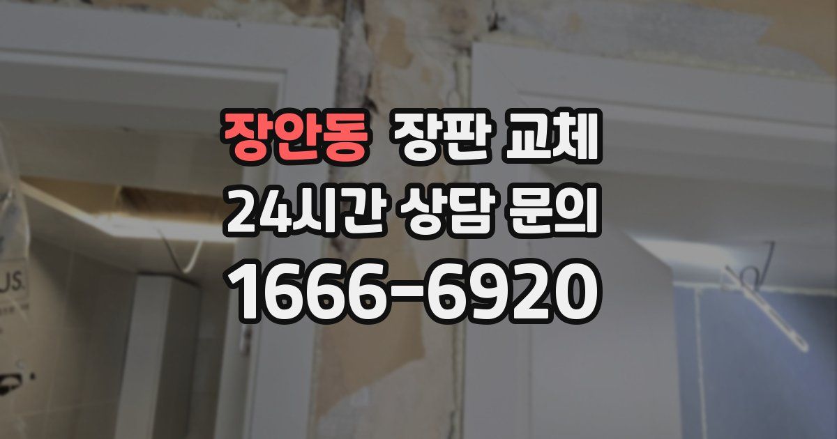 장안동 장판 교체
