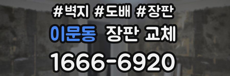 이문동 장판 교체