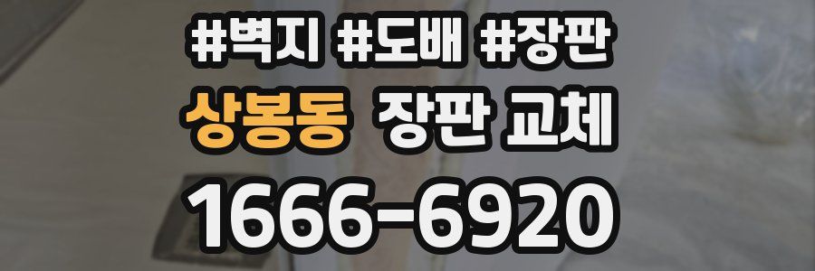 상봉동 장판 교체