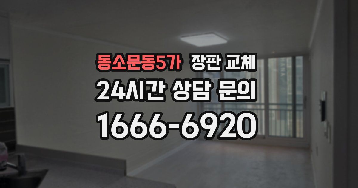 동소문동5가 장판 교체