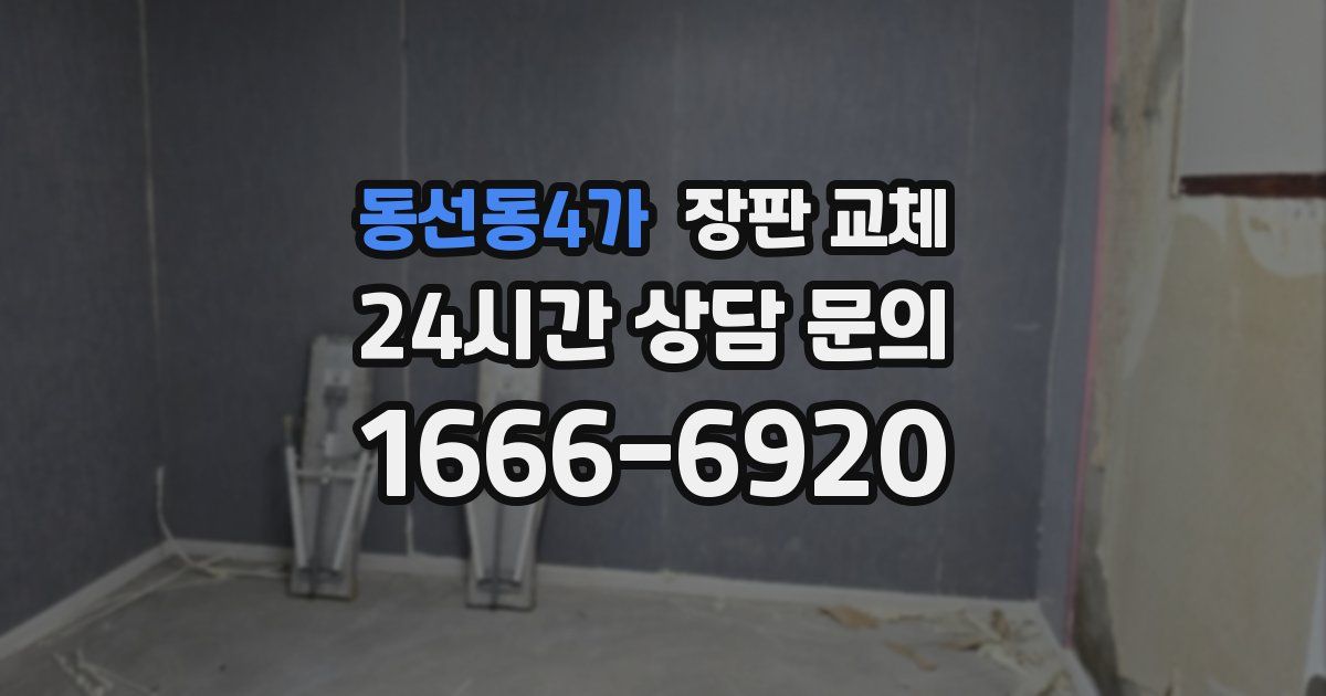동선동4가 장판 교체