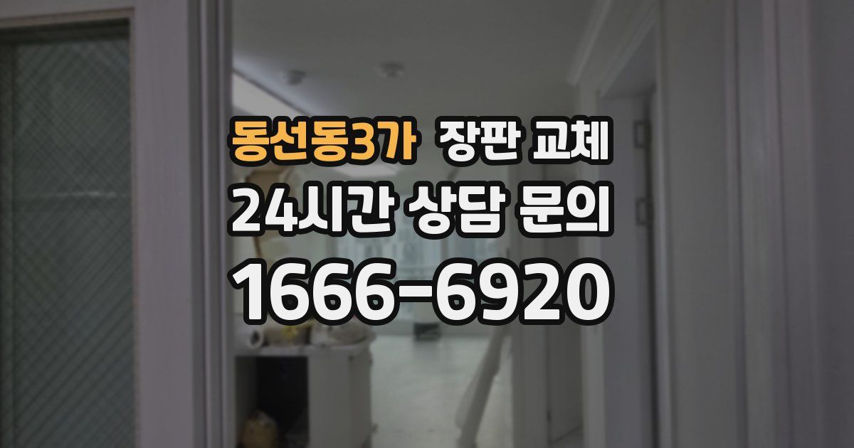 동선동3가 장판 교체