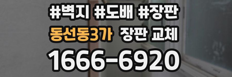 동선동3가 장판 교체