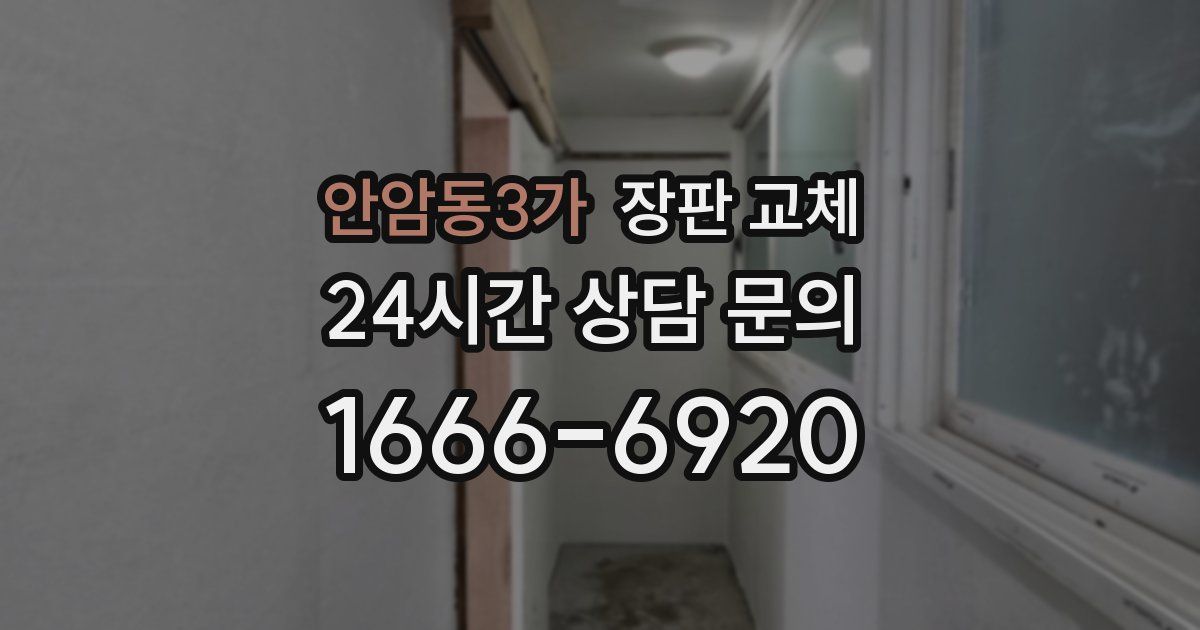 안암동3가 장판 교체