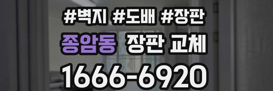종암동 장판 교체