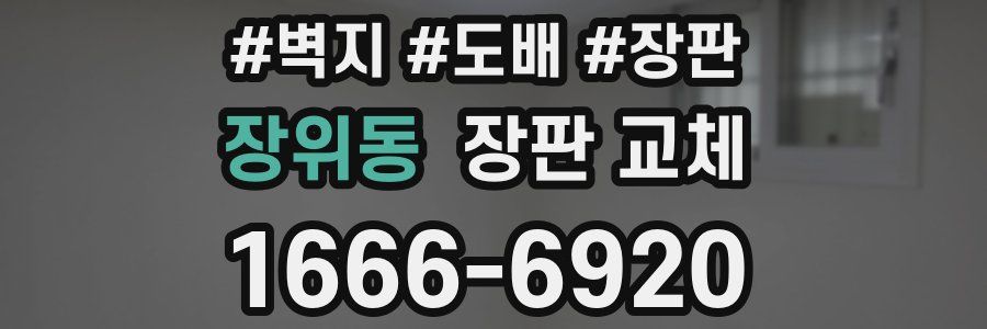장위동 장판 교체
