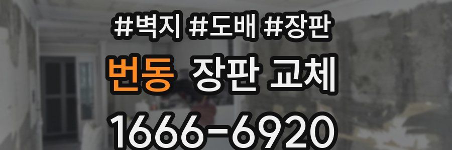 번동 장판 교체