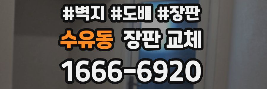 수유동 장판 교체