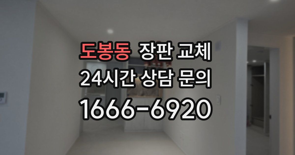 도봉동 장판 교체