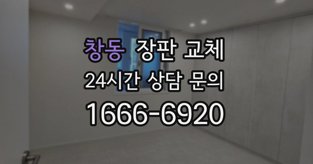 창동 장판 교체