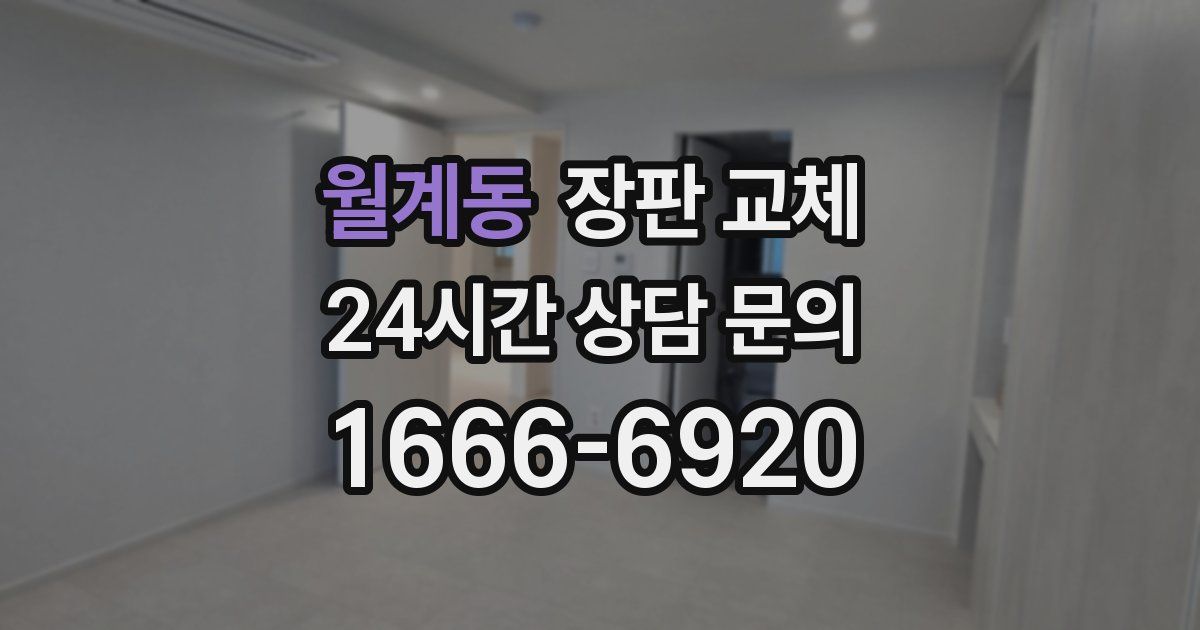 월계동 장판 교체