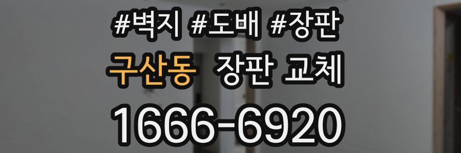 구산동 장판 교체