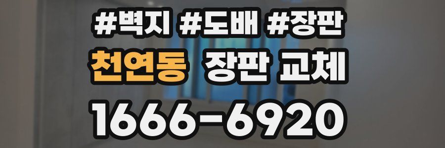 천연동 장판 교체