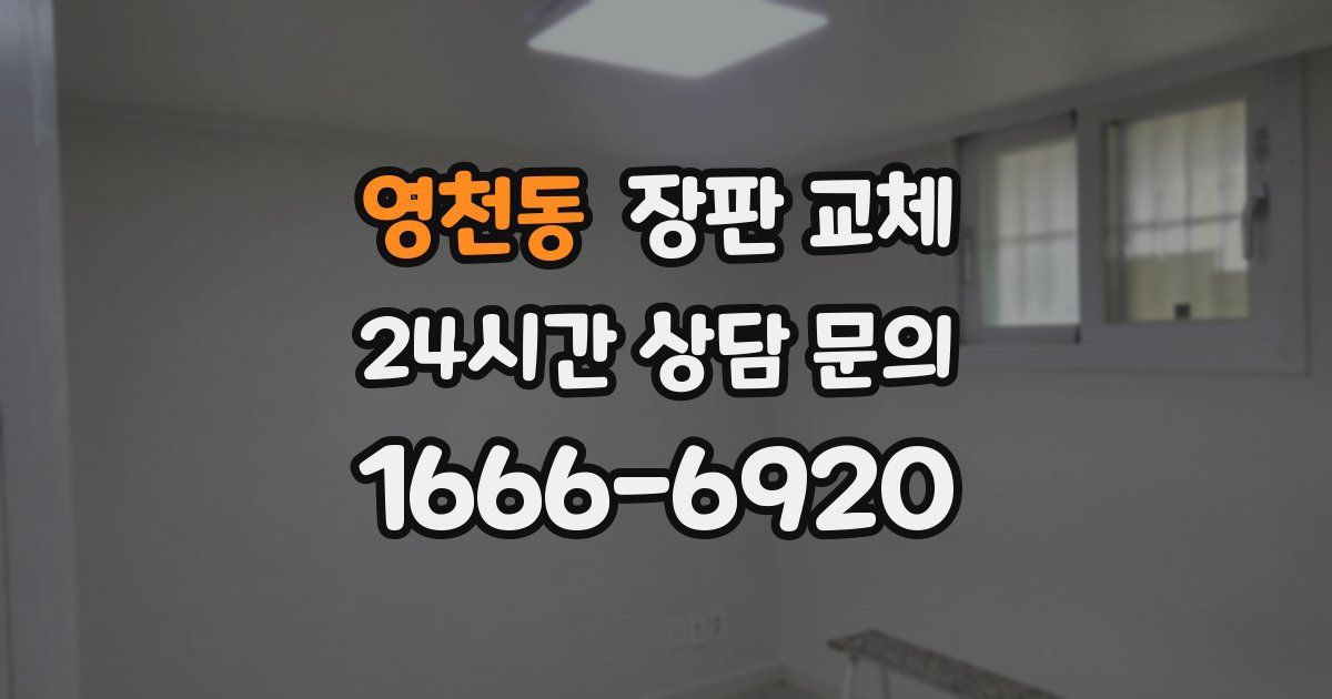 영천동 장판 교체