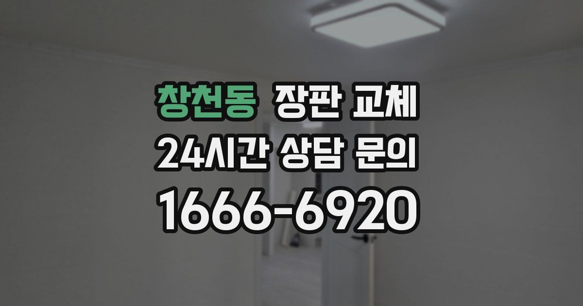 창천동 장판 교체