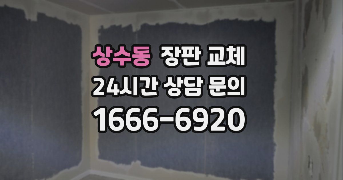 상수동 장판 교체