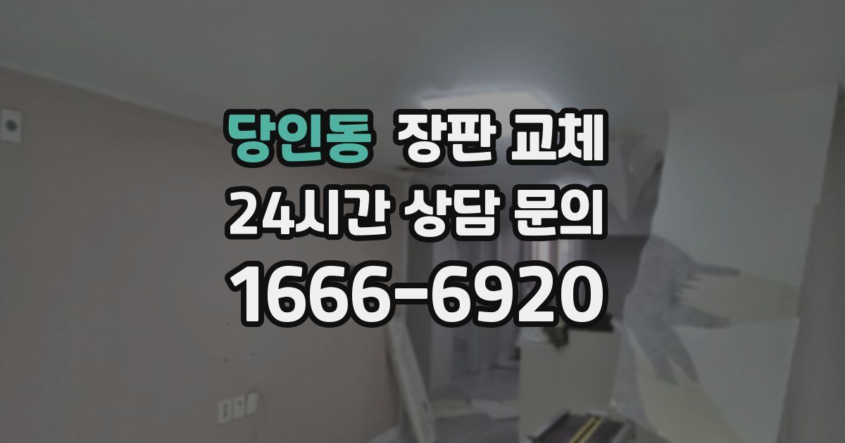 당인동 장판 교체