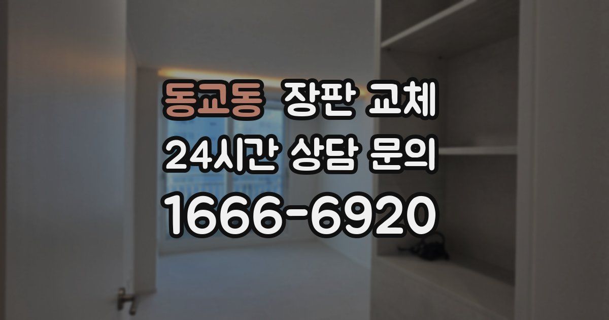 동교동 장판 교체