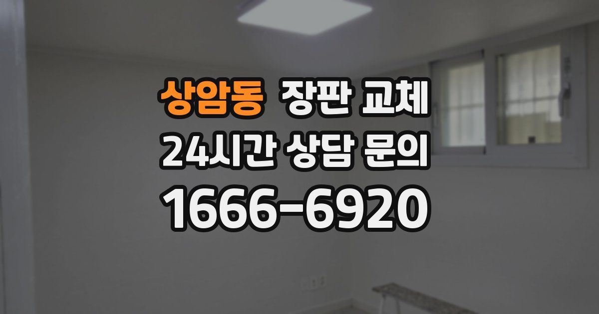 상암동 장판 교체