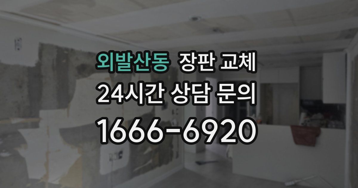 외발산동 장판 교체