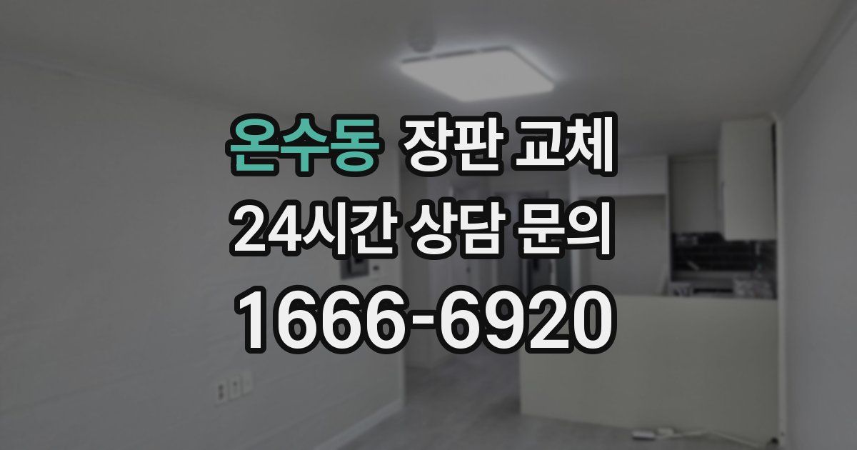 온수동 장판 교체