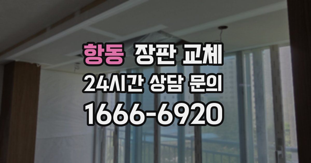 항동 장판 교체