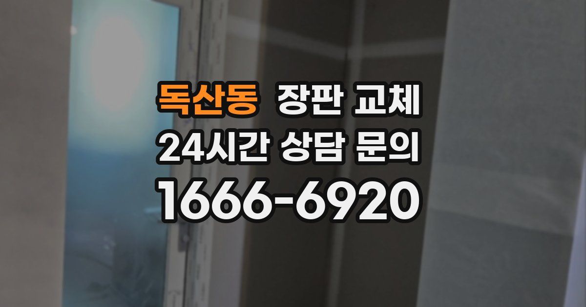 독산동 장판 교체