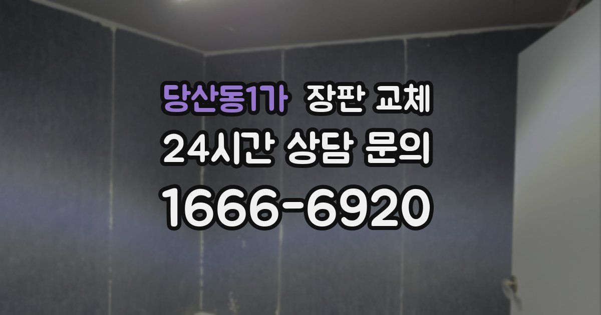당산동1가 장판 교체