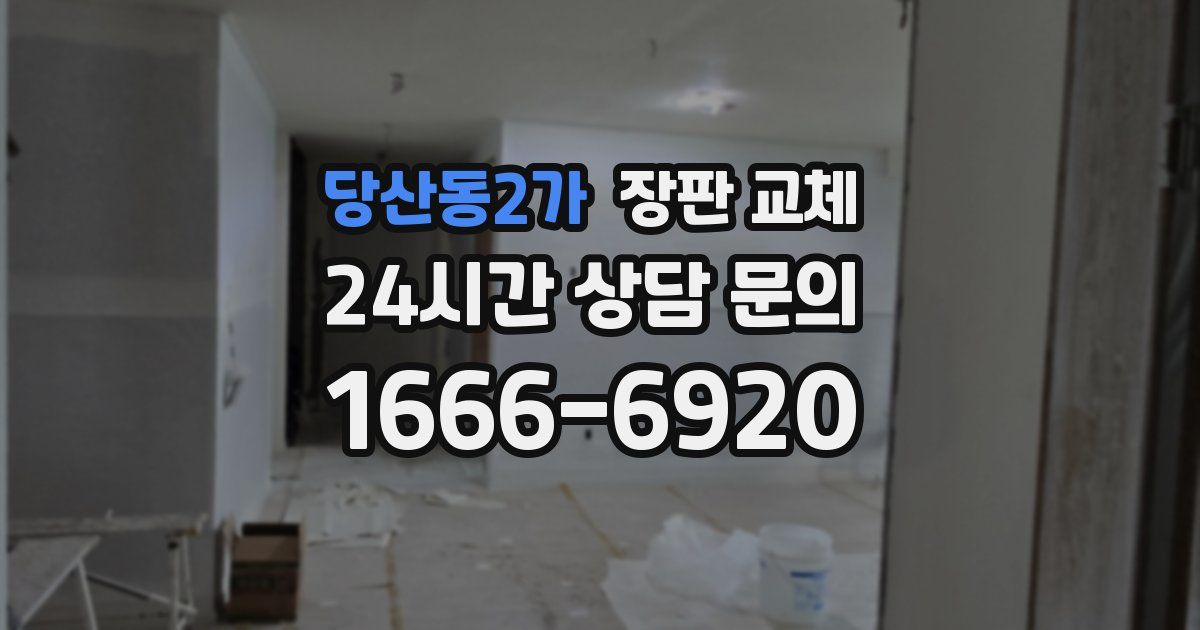 당산동2가 장판 교체
