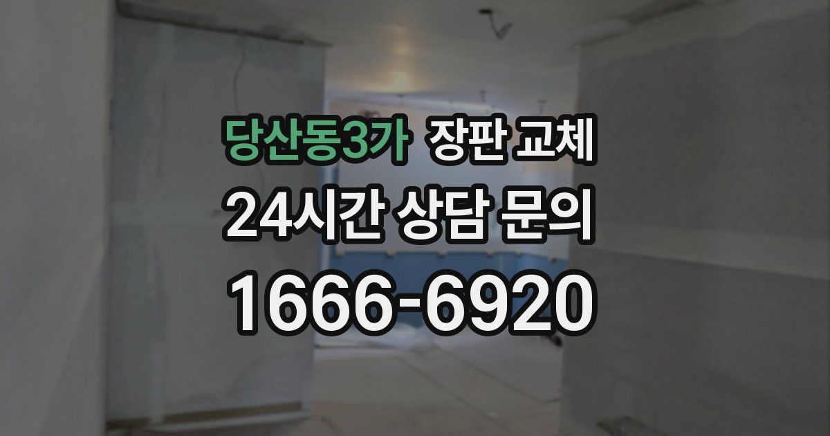 당산동3가 장판 교체