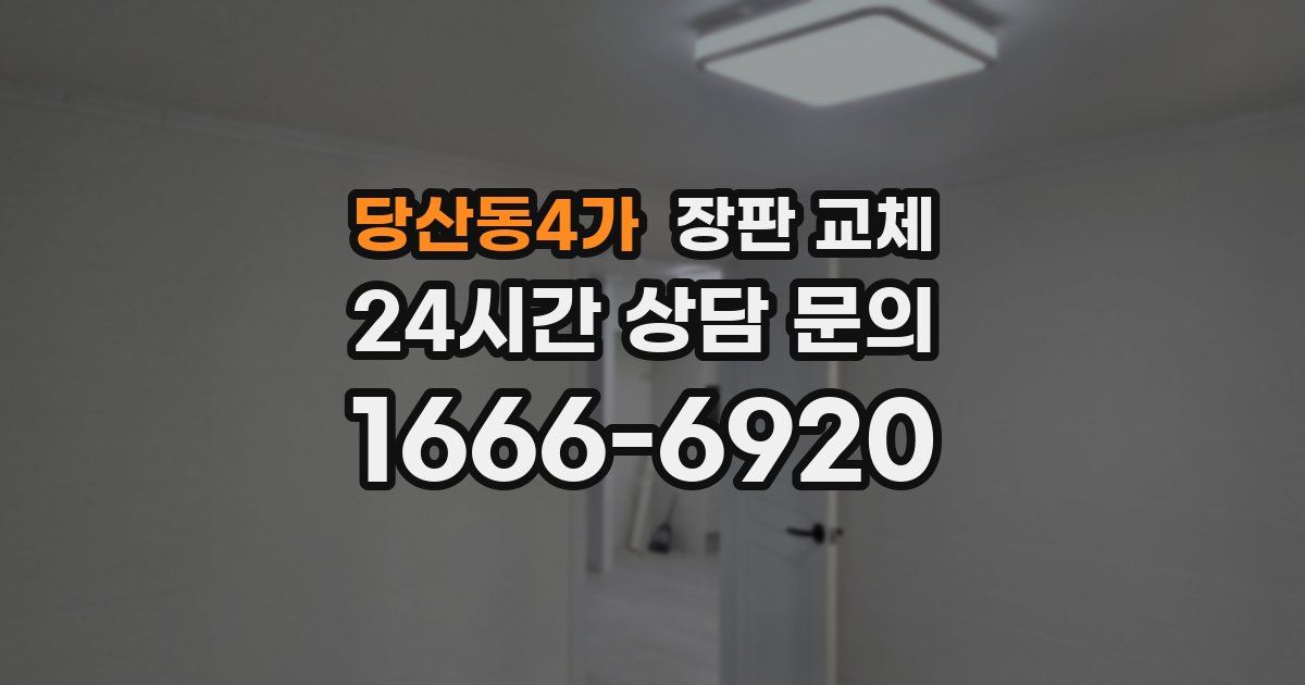 당산동4가 장판 교체