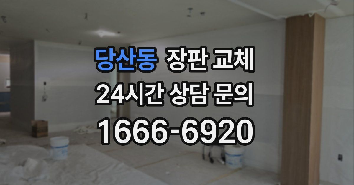 당산동 장판 교체