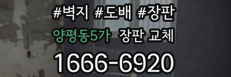 양평동5가 장판 교체