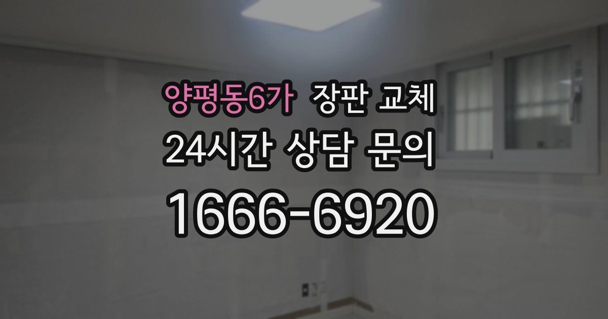 양평동6가 장판 교체