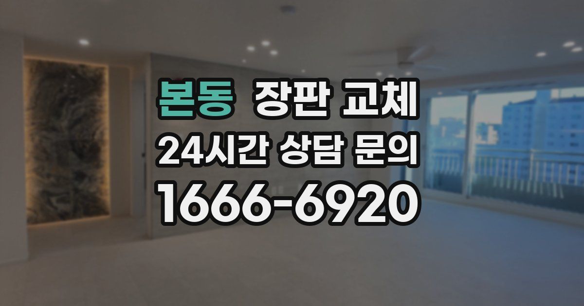 본동 장판 교체
