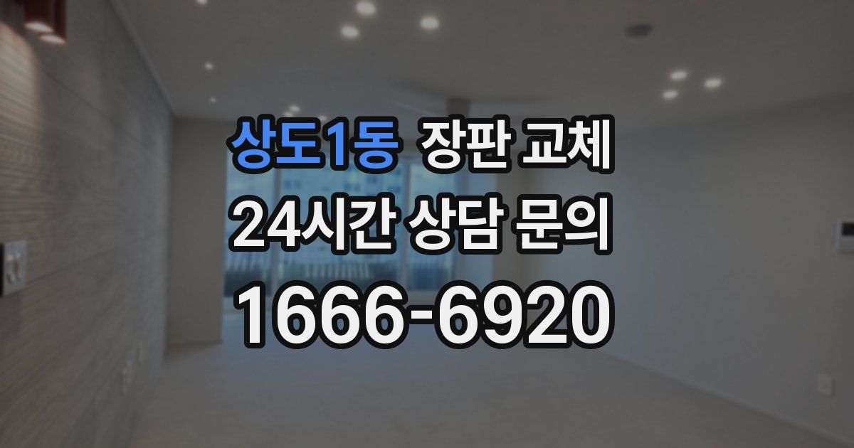 상도1동 장판 교체