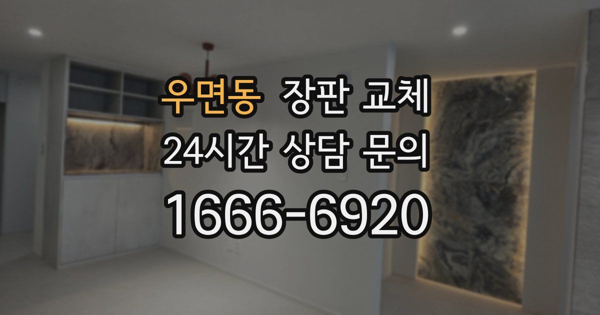 우면동 장판 교체