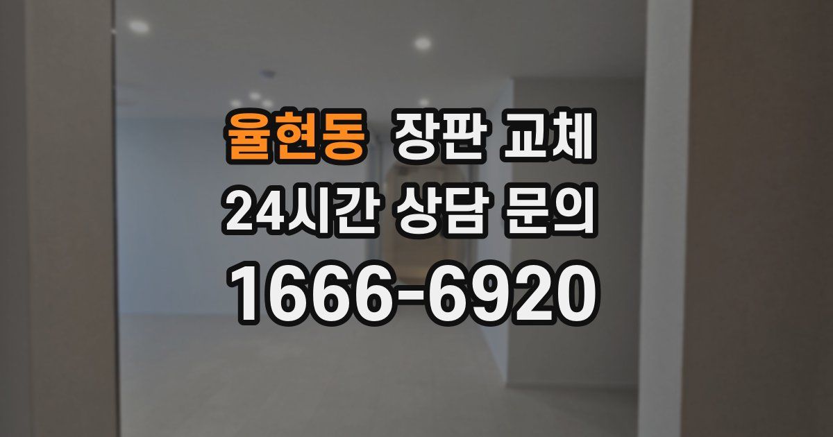 율현동 장판 교체