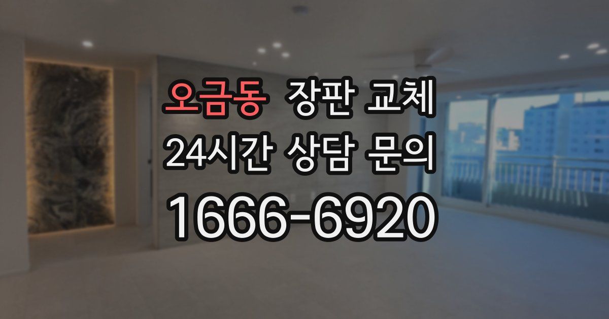 오금동 장판 교체
