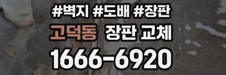 고덕동 장판 교체
