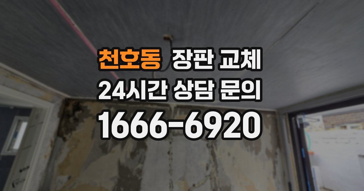 천호동 장판 교체