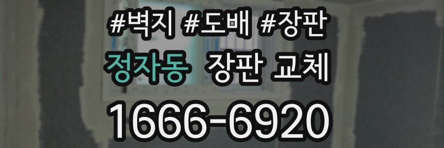 정자동 장판 교체
