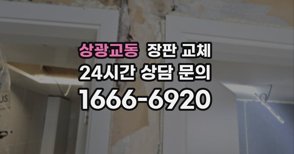 상광교동 장판 교체