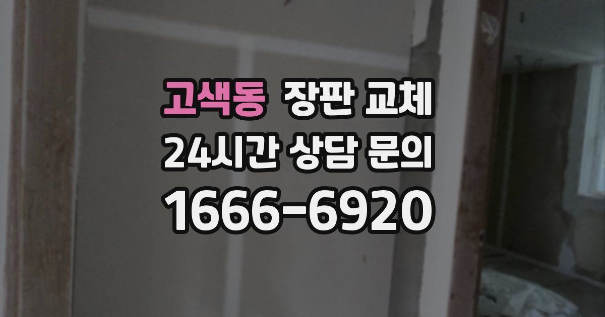 고색동 장판 교체