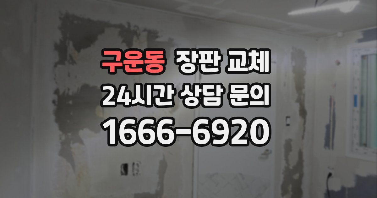 구운동 장판 교체
