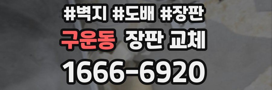 구운동 장판 교체
