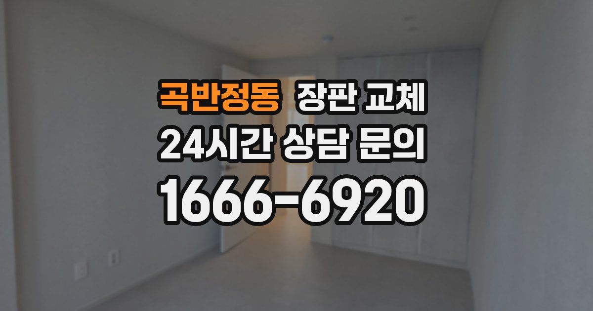 곡반정동 장판 교체