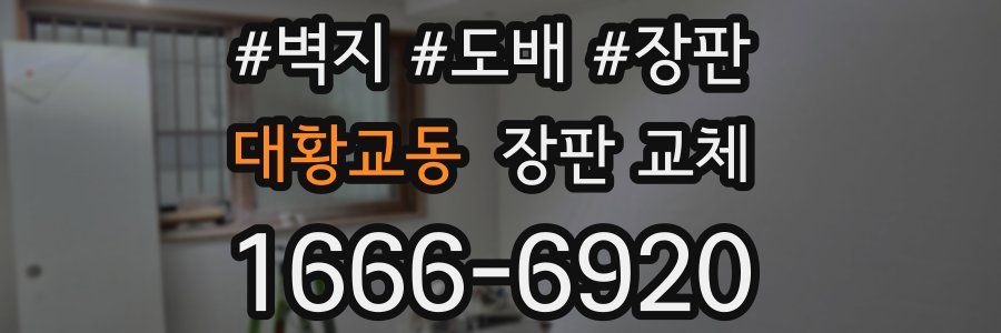 대황교동 장판 교체