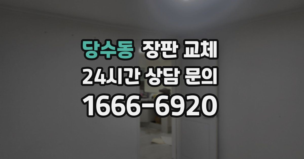 당수동 장판 교체