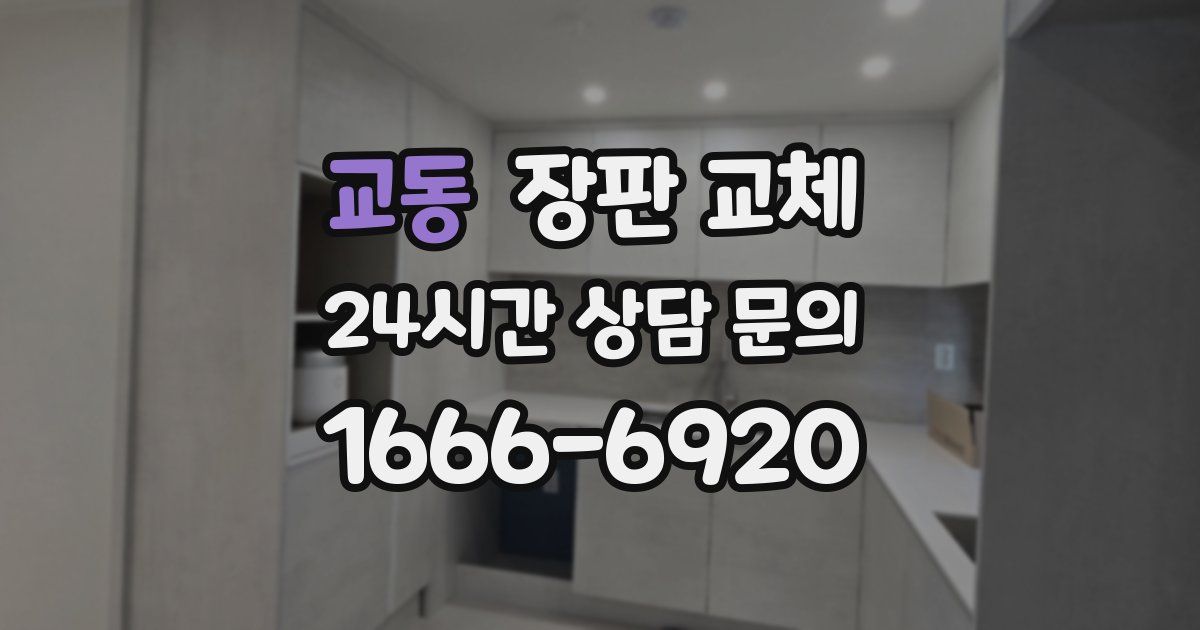 교동 장판 교체